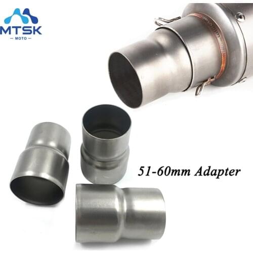 Motorcycle 60 or51mm Motocross Exhaust Adapter Exhaust Pipe Connector Stainless Steel 51-60mm Adapter Car Accessories Universal