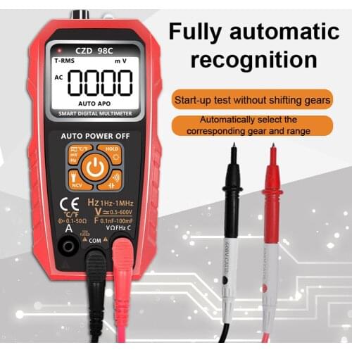 CZD98A Large LCD Digital Intelligent Multimeter with Backlight Flashilight Function NCV Direct Current AC Voltage Current