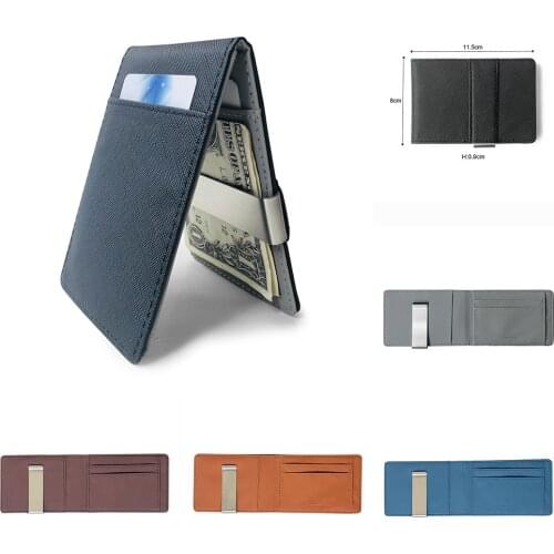 Mens Card Package Card Sets Short Pattern With Stainless Steel Wallet Creative Black Simple Multi-card Holder Wallet
