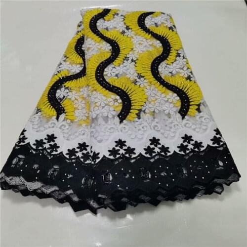 New High Quality 2020 tulle stones French Nigerian Lace Fabrics Pearls Embroidered Guipure lace Bridal African Lace Fabri