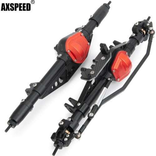 AXSPEED CNC Aluminum Complete Front & Rear Axle for 1/10 Axial Wraith 90018 90048 90053 RR10 RC Crawler Rock Cars