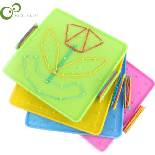 Plastic Nail Plate Primary Mathematics Nailboard Tool Geometry Demo Children Educational Toy Teaching Instrument Puzzle Game DDJ