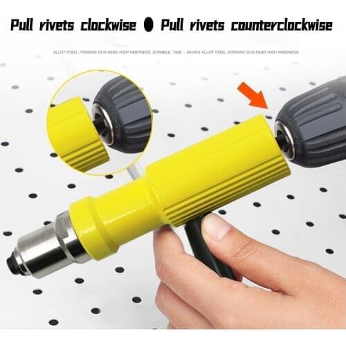Professional Electric Rivet Gun Head rivet nut gun drill adapter Cordless riveting tool Insert Nut Pull Rivet Tool