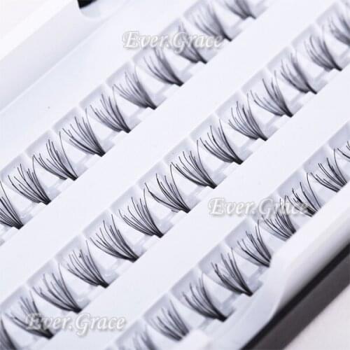 ICYCHEER 60 pieces 0.10 thickness hair C curl eyelash extension 8-10-12mm false strip eyelashes individual lashes