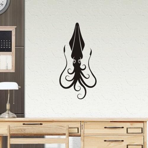 Sleeve-fish Squid Sticker Decal Bucket Tackle Shop Fishhook Sticker Fish Tank Boat Box Car Vinyl