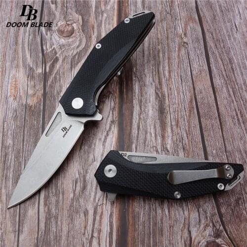 7.9" FH11 60-61HRC Knives Outdoor Knife D2 Bearing Tumbling Folding Knife G10 Tactical Pocket Knives Free Shipping