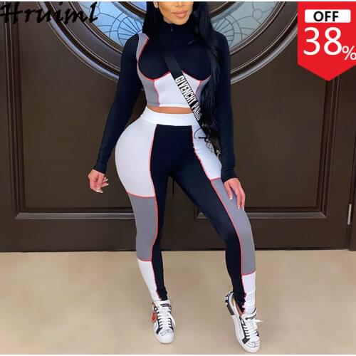 Tracksuits Women Set Fashion New Elastic Waist Pullover Two Piece Set Top and Pants Color Matching Casual Clothes for Women