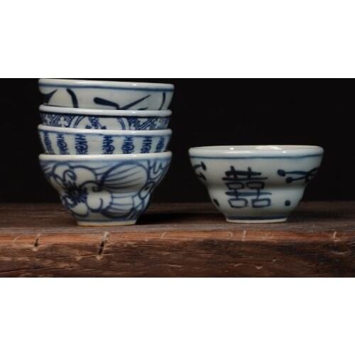 Jingdezhen Antique Blue and White Cup Ceramic Tea Cup Master Cup Kung Fu Tea Set NO.YZ79