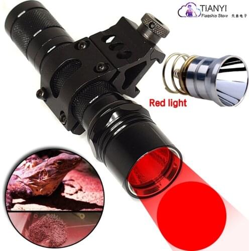 Tactical flashlight LED green/red hunting light waterproof spotlight flashlight camping light for 18650 battery