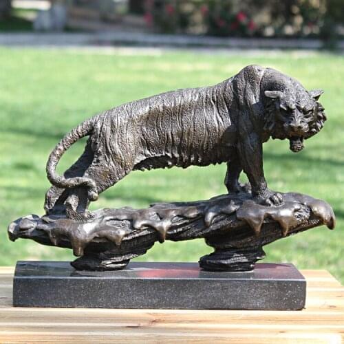Tiger tiger animal bronze statue of the works of art decoration design decoration decoration Home Furnishing hotel gift