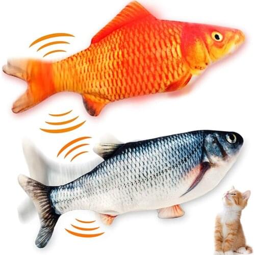 Pet Supplies Cats Dog Toy Interactive Electric Floppy Fish Cat Toy Realistic Pet Cats Chew Bite Toys Cat Usb Charger Toy Fish