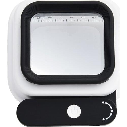 Magnifying Glass Old Man Reading HD High-magnification Folding Professional Illuminated Desktop Reading Double Square Scale
