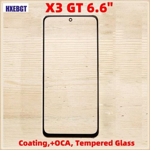 LCD Screen Outer Glass Lens For Xiaomi Poco X3 GT 6.6'' Front Panel Temered Glass Lens Tempered Glass Cover Lens Parts
