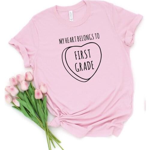 Personalized LOVE Valentines Conversation Heart love 2021 Shirt Letters Print Women Cotton tshirt For Girl Top Tee Drop Ship