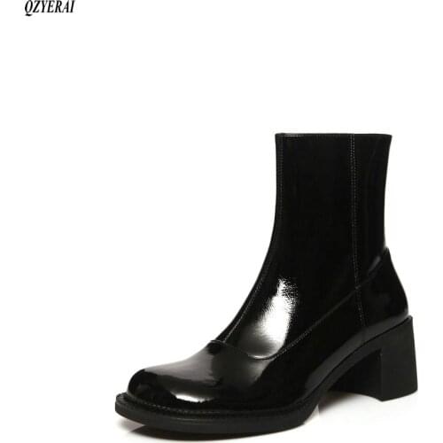 2020 autumn winter Genuine leather Women boots Restoring ancient ways Short boots Round head Fashion womens shoes size 34- 40