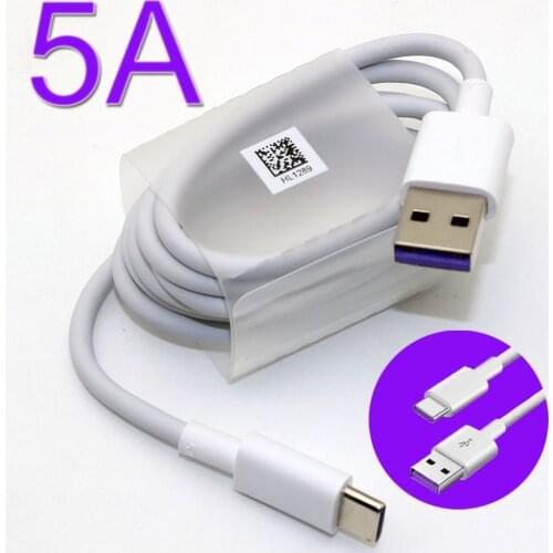 1m 2m Original Huawei Supercharge Super Charger USB 5A Cable P40 P30 Pro Mate 30 20 Pro P10 Honor20 30 V30 USB 3.1 Type C Cable