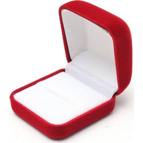 1pcs Sqaure Wedding Velvet Earrings Ring Box Jewelry Display Case Box Amazing Organizer Storage Earring Jewelry Holder Gift Case