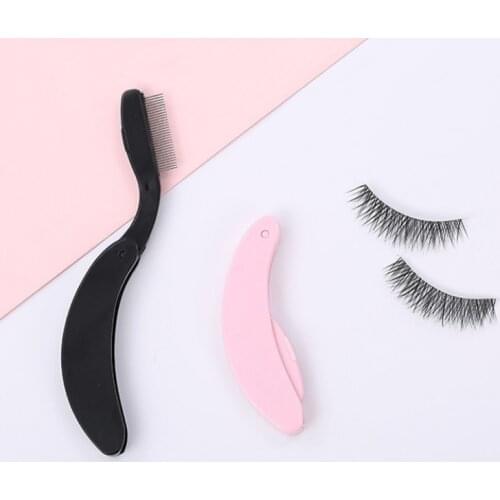 1Pcs Womens Eyelash Comb Lash Separator Mascara Lift Curl Metal Brush Beauty Makeup Beauty Lashes Essential Tool Gift