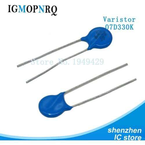 10PCS 07D330K Piezoresistor 7D330K 33V Varistor Resistor