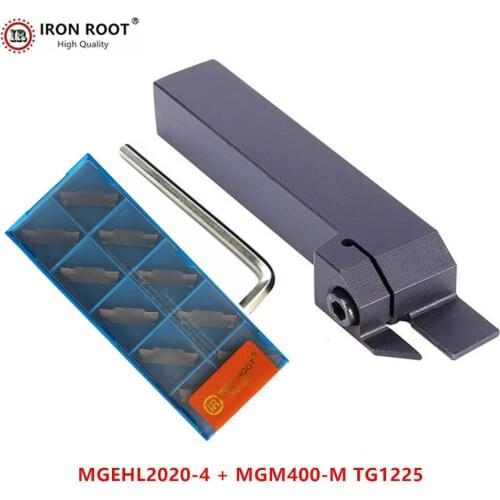 1P MGEHR2020-4 / MGEHL2020-4 Grooving Turning Tool Holder +10P MGMN400 CNC Carbide Insert Metal Lathe