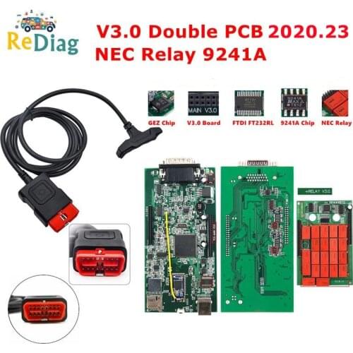 V3.0 Bluetooth USB Double Green PCB NEC Relays 9241A With Free Keygen obd2 Scanner Cars trucks Diagnostic Tool
