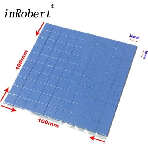 3Pcs 100mm*100mm*1mm GPU CPU Chip Heatsink Cool Thermal Conductive Silicone Pad