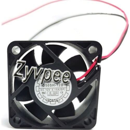 50mm D50SH-12B DC12A 0.16A 1.92W 6000RPM 30dBA 13.5CFM 2Wires 5cm Brushless Cooling Fan 50x50x15mm