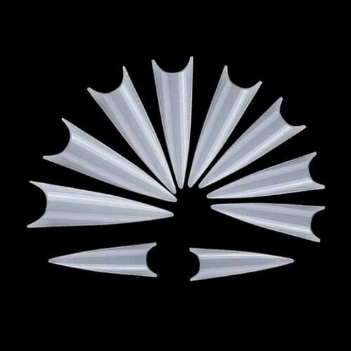500pcs Full Cover False Nail Tips Acrylic Artificial Nail With 10 Size Natural Transparent Nail Art Manicure
