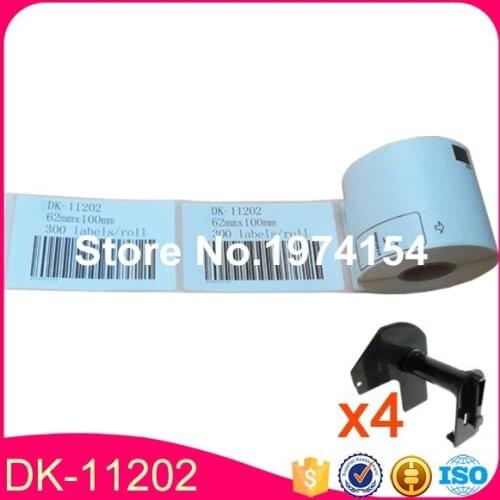 60 Refill Rolls Compatible DK-11202 Label 62mm*100mm 300Pcs Compatible for Brother Label Printer White Paper DK11202 DK-1202
