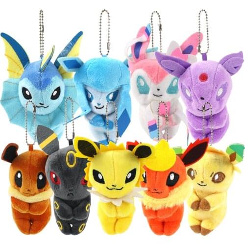 9-13cm 9pcs/set Plush Pendants Toy Cartoon Anime Mini Keychain Dolls Bag Decoration