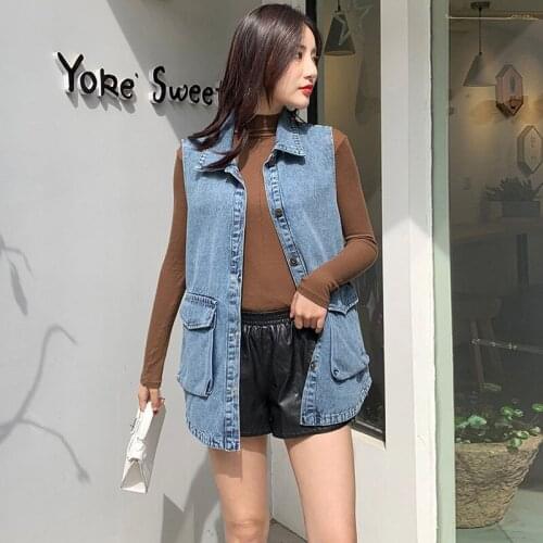 Женские джинсовые жилеты ASRQXJM China At AliExpress