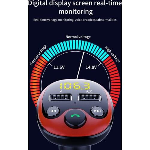 Car Kit Hands-Free Call MP3 Player FM Transmitters Multifunction Car Charger