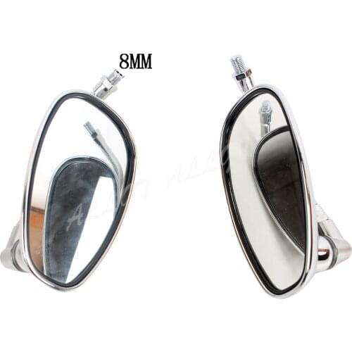 10mm Motorcycle Rearview Side Mirrors Silver Fit For Yamaha V-Max 1200 1700/MT-01 MT-03/V-Star XVS400 XVS1100 XVS1300 / XV1600
