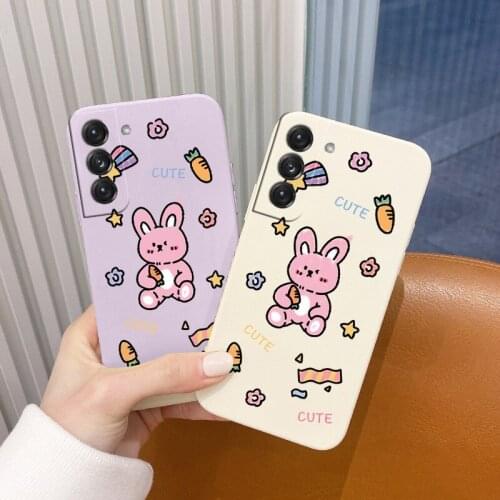 Bunny Case For Samsung Galaxy S21 S20 FE S10 Ultra Plus Protective Soft Phone Back Cover On S10e Note 20 ultra 10 9 Plus Pro