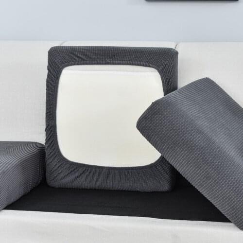 Sofa Seat Cushion Cover Thickened Polar Fleece for Living Room ,Chaise Longue Cover, Backrest Cover, Pillowcase