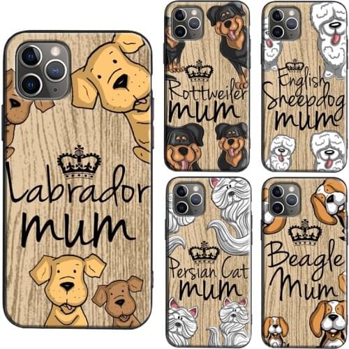 Rottweiler Labrador Beagle Mum TPU Case For iPhone X XR XS Max SE 2020 6S 7 8 Plus 11 Pro Max 12 Pro Max mini Coque