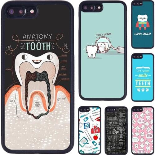 Krajews Anatomy Dental Crowned Tooth Crown phone Case For iPhone 5 6S 7 8 Plus 11 12 Pro X XR XS Max Samsung Galaxy S7 S8 S9 S10