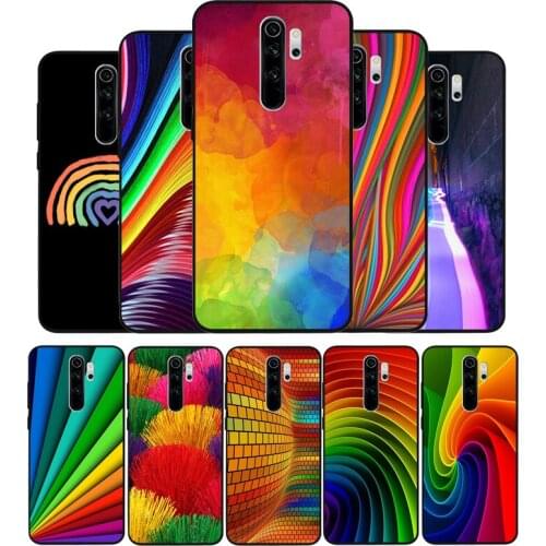 Rainbow art black Phone Case For Xiaomi Redmi note 9 8 7 6 5 4 Pro S for redmi 4A 4X 5 Plus 5A 7A Cover