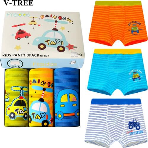 Kids Thong Underwear 3pcs/pack Boys Panties Cartoon Thong For Kids Teenager Lingerie 3-14T Boxer Children Underpants