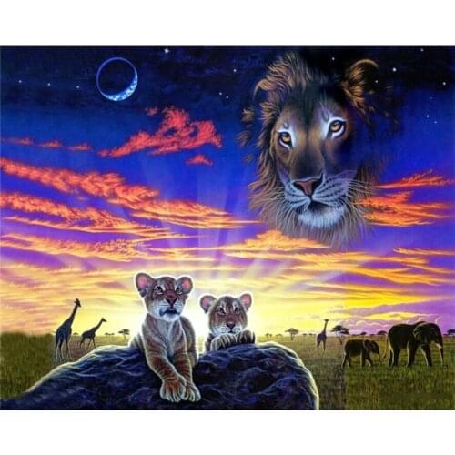 Two tigers, diamond embroidery, mosaic, wall decoration, DIY, rhinestones, paste, diamond painting, cross stitch, acupuncture gi