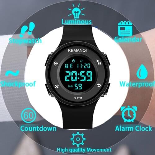Electronic Sport Watch Waterproof Digital Watches Men Women kid Fashion Led Light Stopwatch Wristwatch Alarm Clock Reloj Hombre