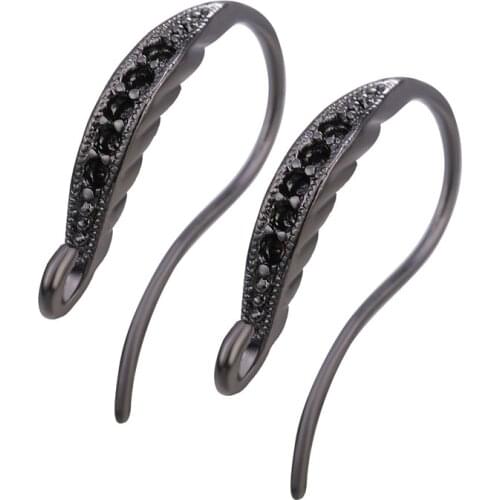 Juya Supplies For Earrings Jewelry Making Fndings 4 Colors High Quality Copper/Brass Metal Earring Hook Earwire Accessories