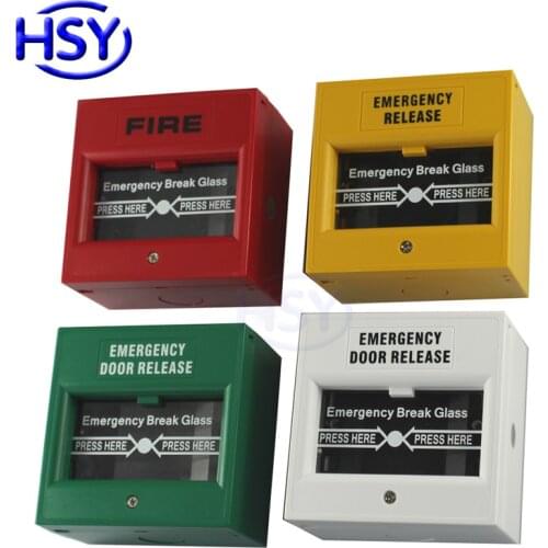 HSY Emergency Door Release Glass Break Fire Alarm swtich Button Exit Release Switch