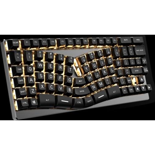 X-Bows Nature Ergonomic SA ABS Double Shot Keycap 86 Key Gateron Optical Switches RGB Backlight Mechanical Keyboard