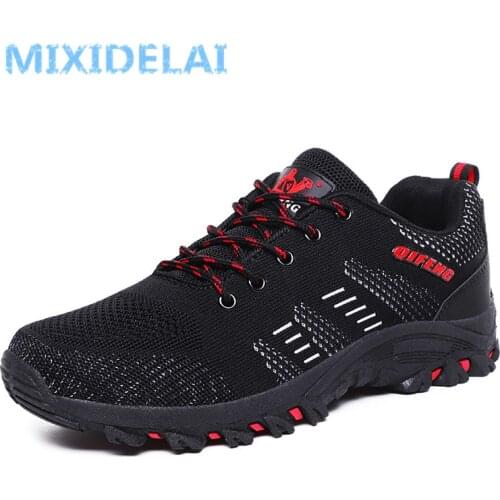 Big Size Men Fashion Breathable Mesh Sneakers Brand Men Casual Shoes Black Footwear Male Walking Shoes Rubber Outdoor Men Shoes