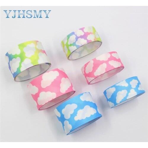 L-20522-391 1and1-1/2”Clouds print Pattern Ribbon , 5 yards DIY handmade hair accessories Material , Bow Decoration