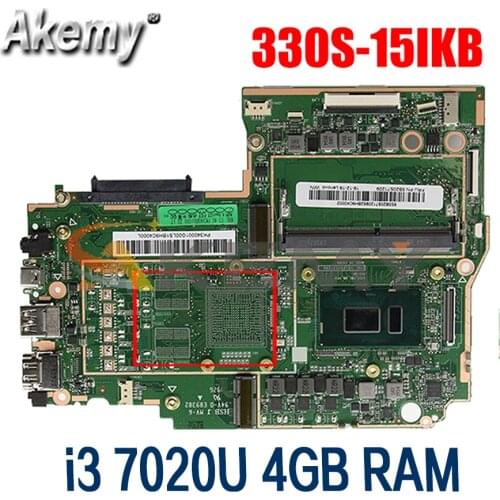 For Lenovo 330S-15IKB laptop motherboard W/ CPU i3 7020U 4GB RAM tested FRU 5B20S94043 5B20S71209 5B20R07419 Mainboard