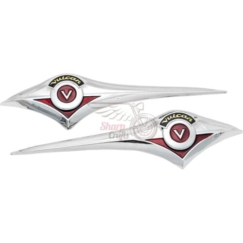 Motorcycle Chrome 3D Gas Fuel Tank Badge Emblem Decals Stickers For Kawasaki Vulcan VN 800 900 400 500 1500 1600 1700 2000
