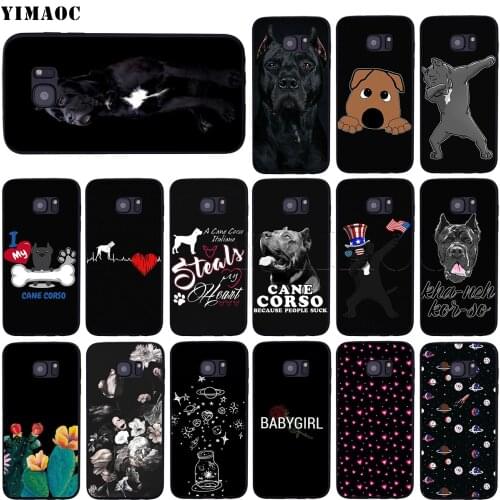 YIMAOC Cane Corso Soft Silicone Case for Samsung Galaxy S6 S7 Edge S8 S9 Plus A3 A5 A6 Note 8 9
