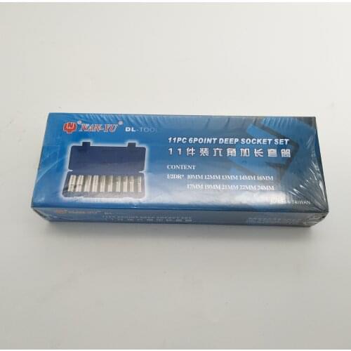 NAN-YU 10PCS 1/2 Inch Drive Hexagon Deep Socket Set for car repair spanner socket set NY-BC11P1024
